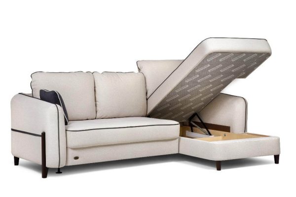 Угловой диван Манго с открытым ящиком для белья