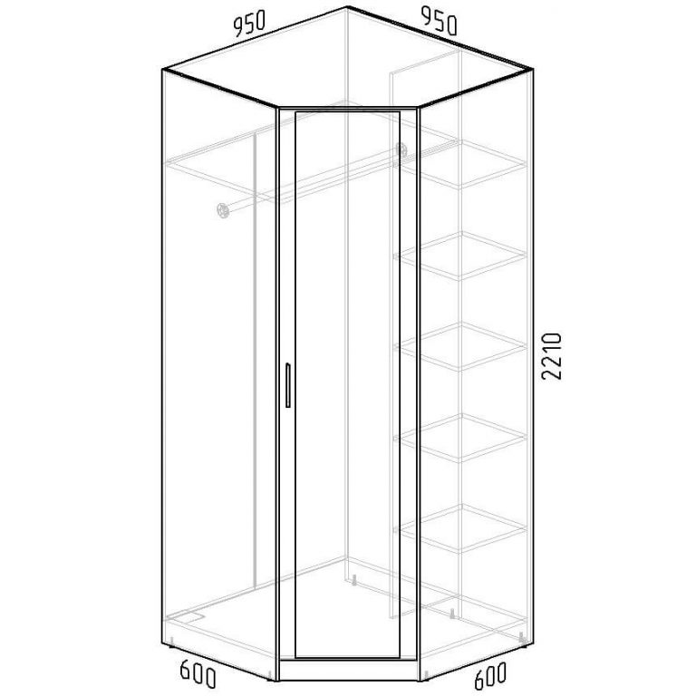 Расчет угловой шкаф. Несимметричный угловой шкаф. Асимметричный угловой шкаф. Угловой распашной шкаф в спальню чертежи.