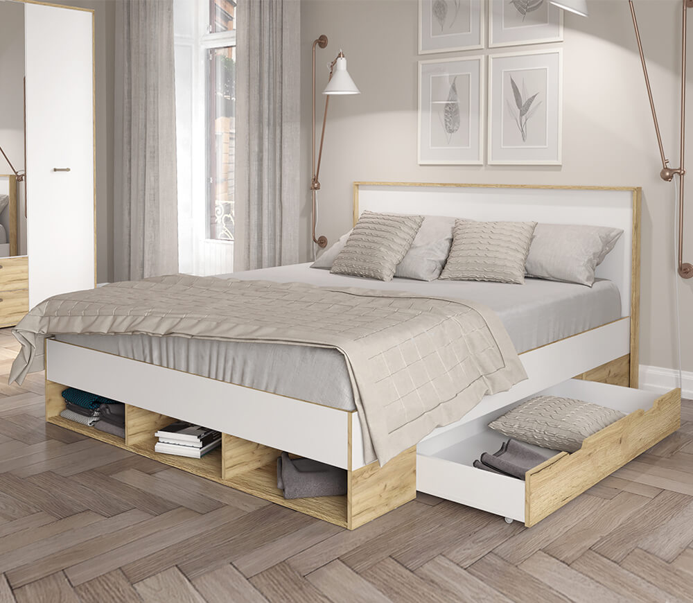 Двойная кровать Scandi SC-К160 в интерьере