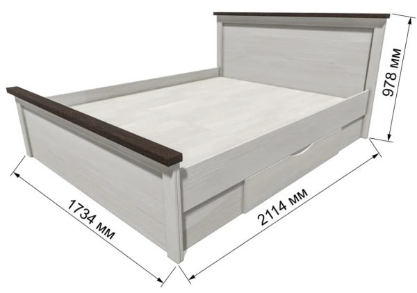 Двуспальная кровать Тауэр ТР-К160 размеры