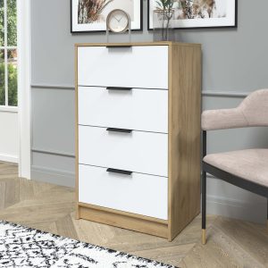 Комод Концепт КТ-К60 дуб золотой-белый в интерьере