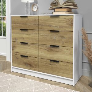 Комод Концепт КТ-К117 белый-дуб нокс в интерьере