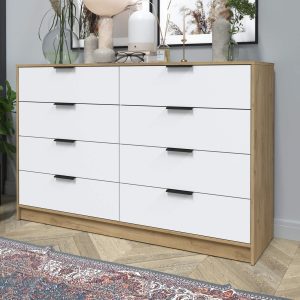 Комод Концепт КТ-К157 дуб золотой-белый в интерьере