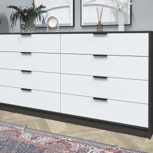 Комод Концепт КТ-К197 антрацит-белый в интерьере