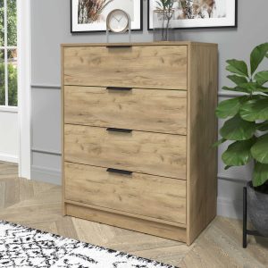 Комод Концепт КТ-К80 золотой-дуб золотой в интерьере