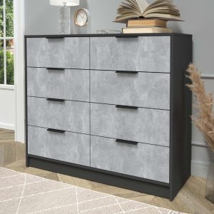 Комод КТ-К117 Концепт антрацит-бетон в интерьере