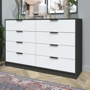 Комод КТ-К157 Концепт антрацит-белый в интерьере