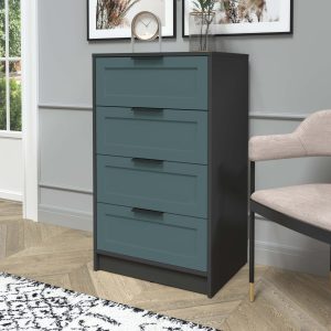 Комод Тренд КТ-К60 антрацит-верде в интерьере