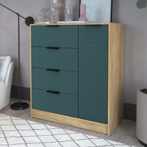 Тумба Концепт КТ-Т90 Техно дуб золотой-верде в интерьере
