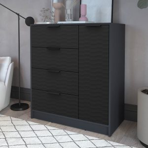 Тумба Концепт КТ-Т90 Зодиак антрацит-черный в интерьере