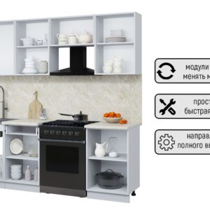 Кухня Мила Оптима 2-2 метра (60) без фасадов